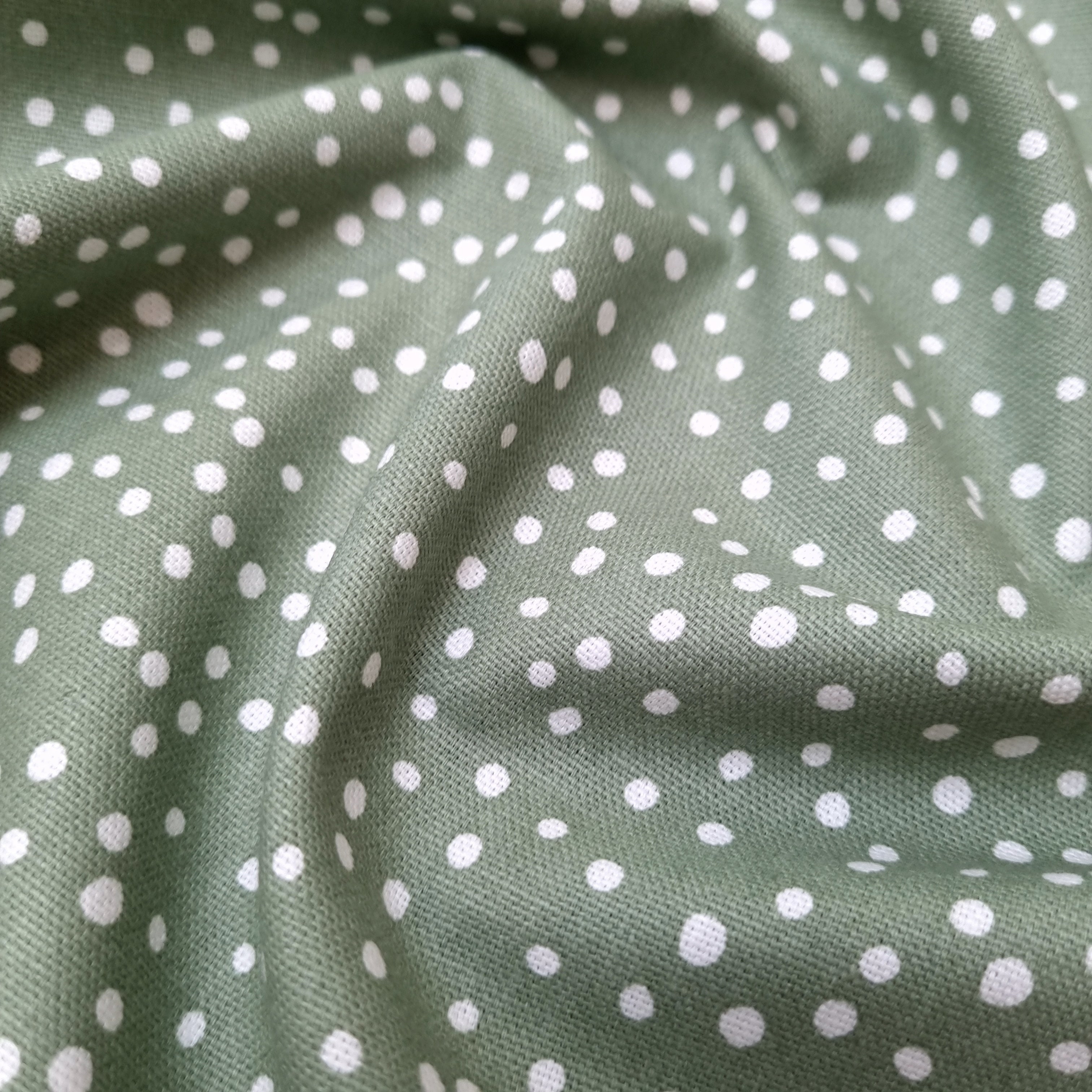 Pünktchencanvas Tiny olive Canvas Malu Stoffhaus Malu - Stoffhaus