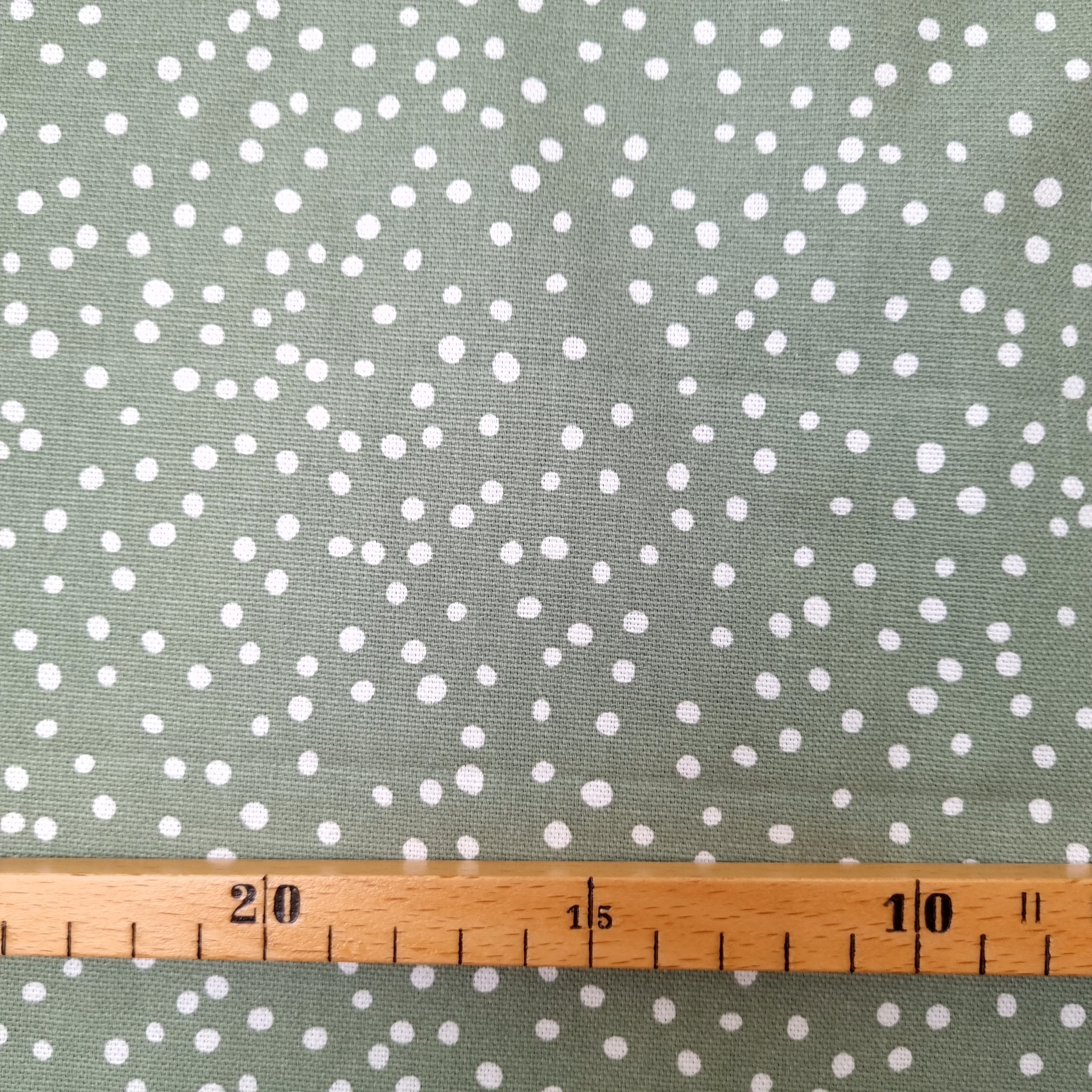 Pünktchencanvas Tiny olive Canvas Malu Stoffhaus Malu - Stoffhaus