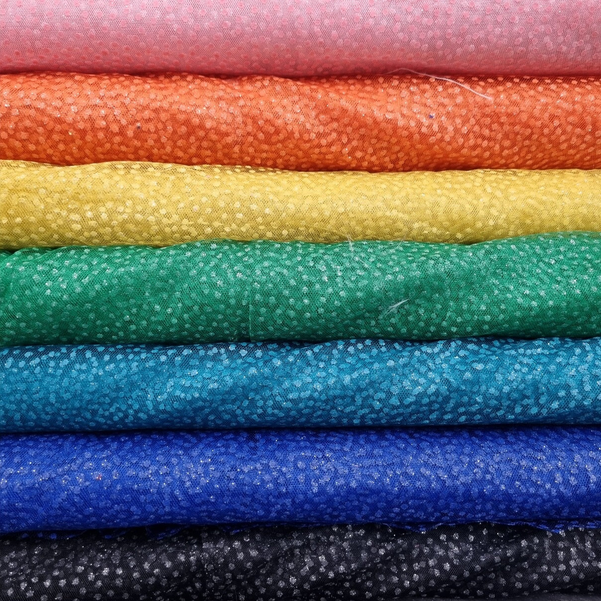 Pünktchentüll viele Farben Tüll, neu Hemmers Itex schwarz Malu - Stoffhaus