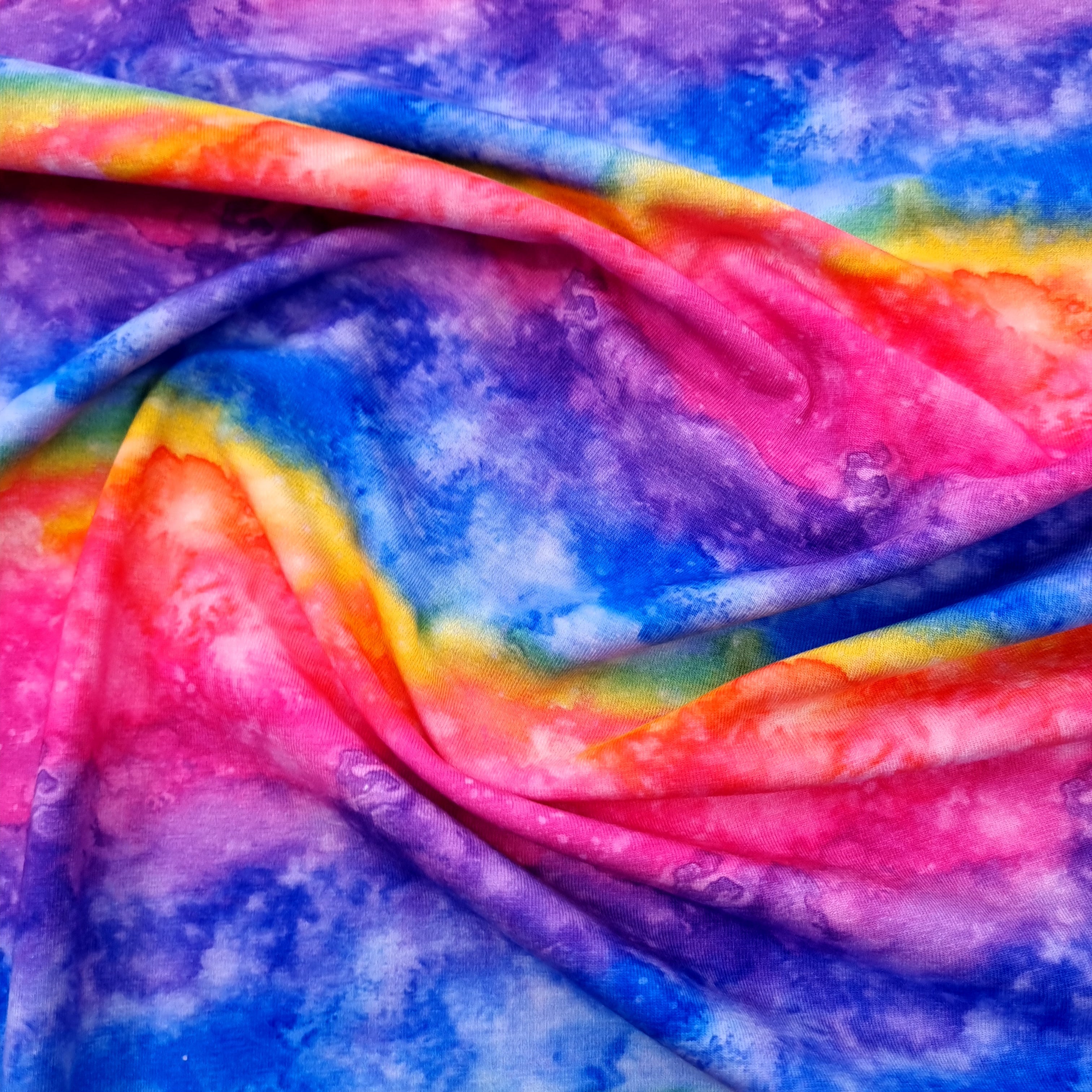 Regenbogenbatik Baumwolljersey jersey, neu Swafing Malu - Stoffhaus