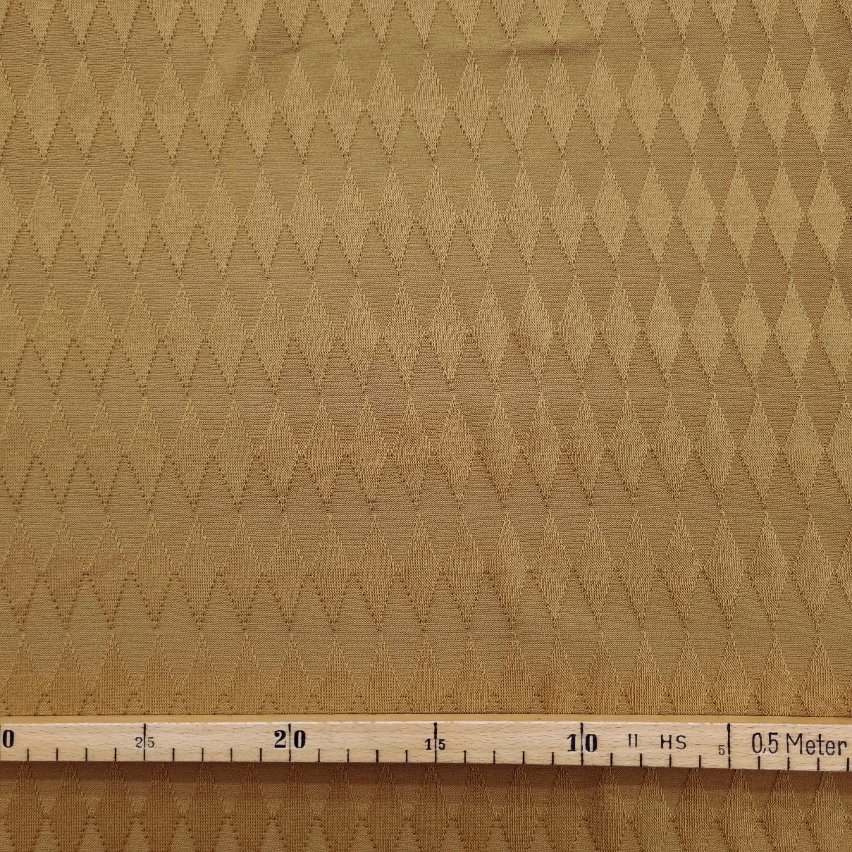 Retrofeinstrick Rauten messing Feinstrick Toptex Malu - Stoffhaus