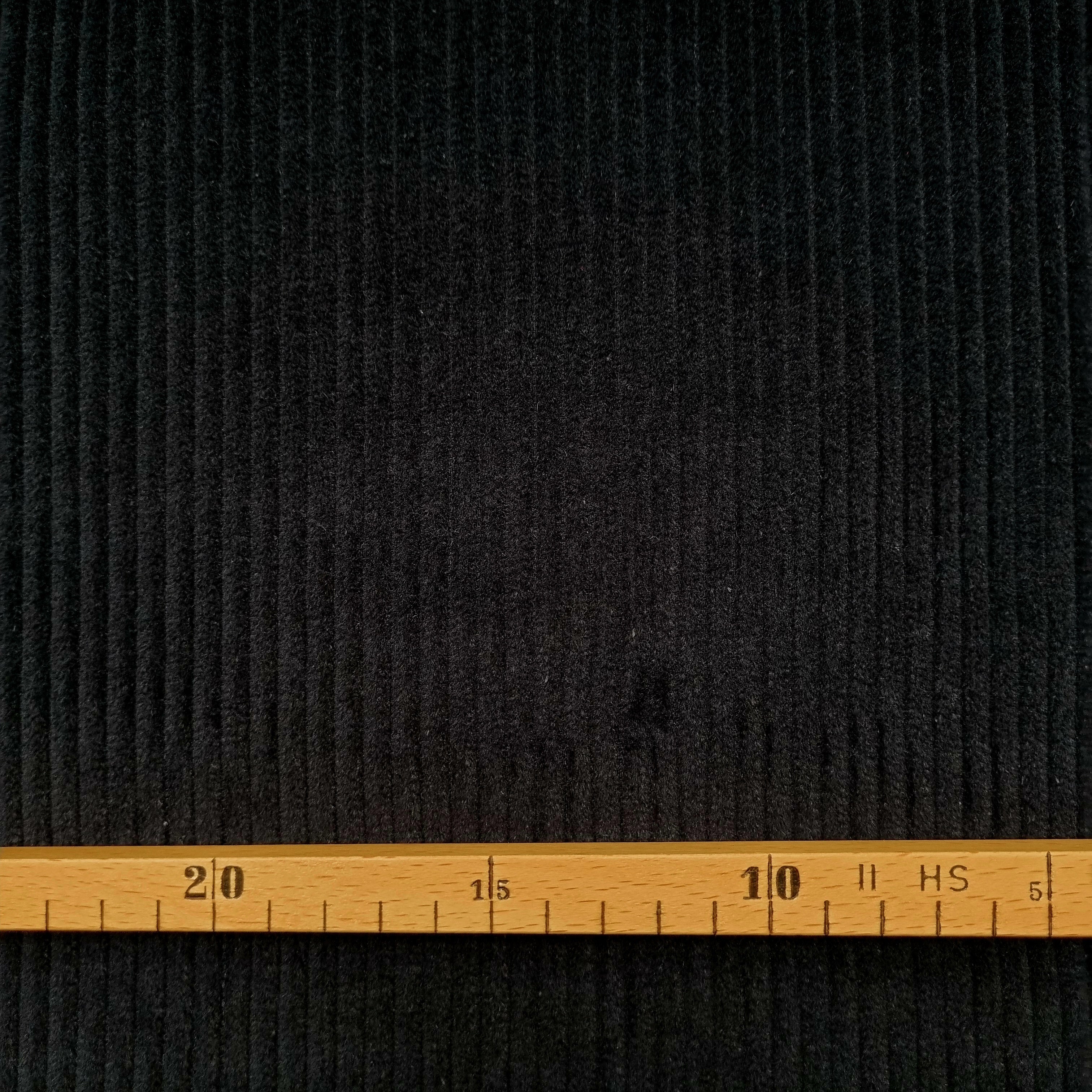 schwarzer Breitcord reine Baumwolle Cord Verhees Malu - Stoffhaus