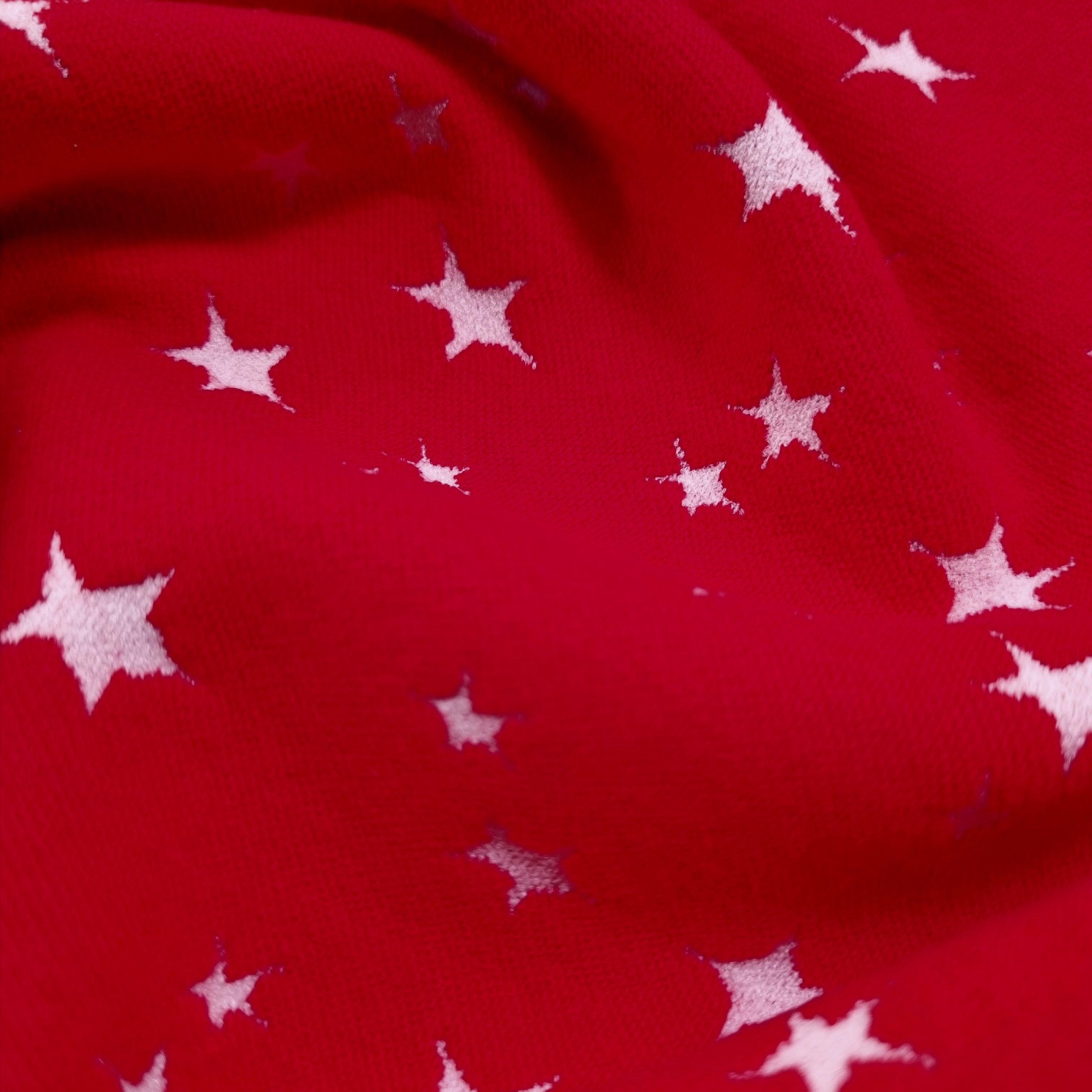 Sternebündchen rot/weiss Jersey Malu Stoffhaus Malu - Stoffhaus