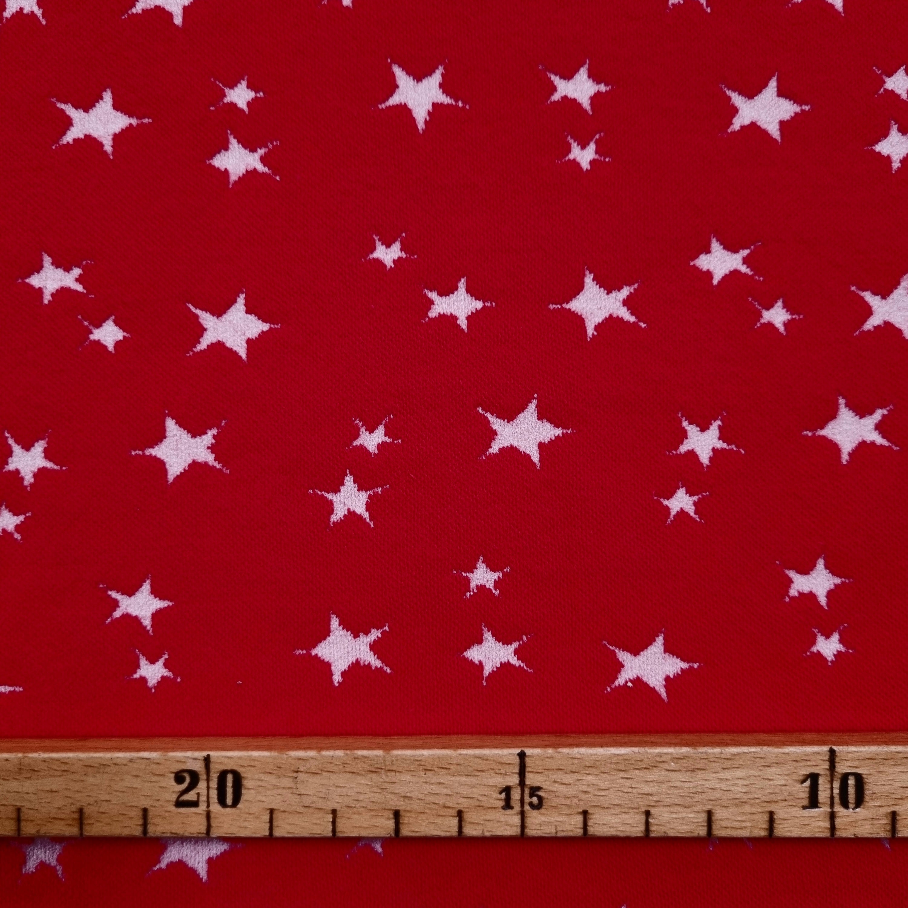 Sternebündchen rot/weiss Jersey Malu Stoffhaus Malu - Stoffhaus