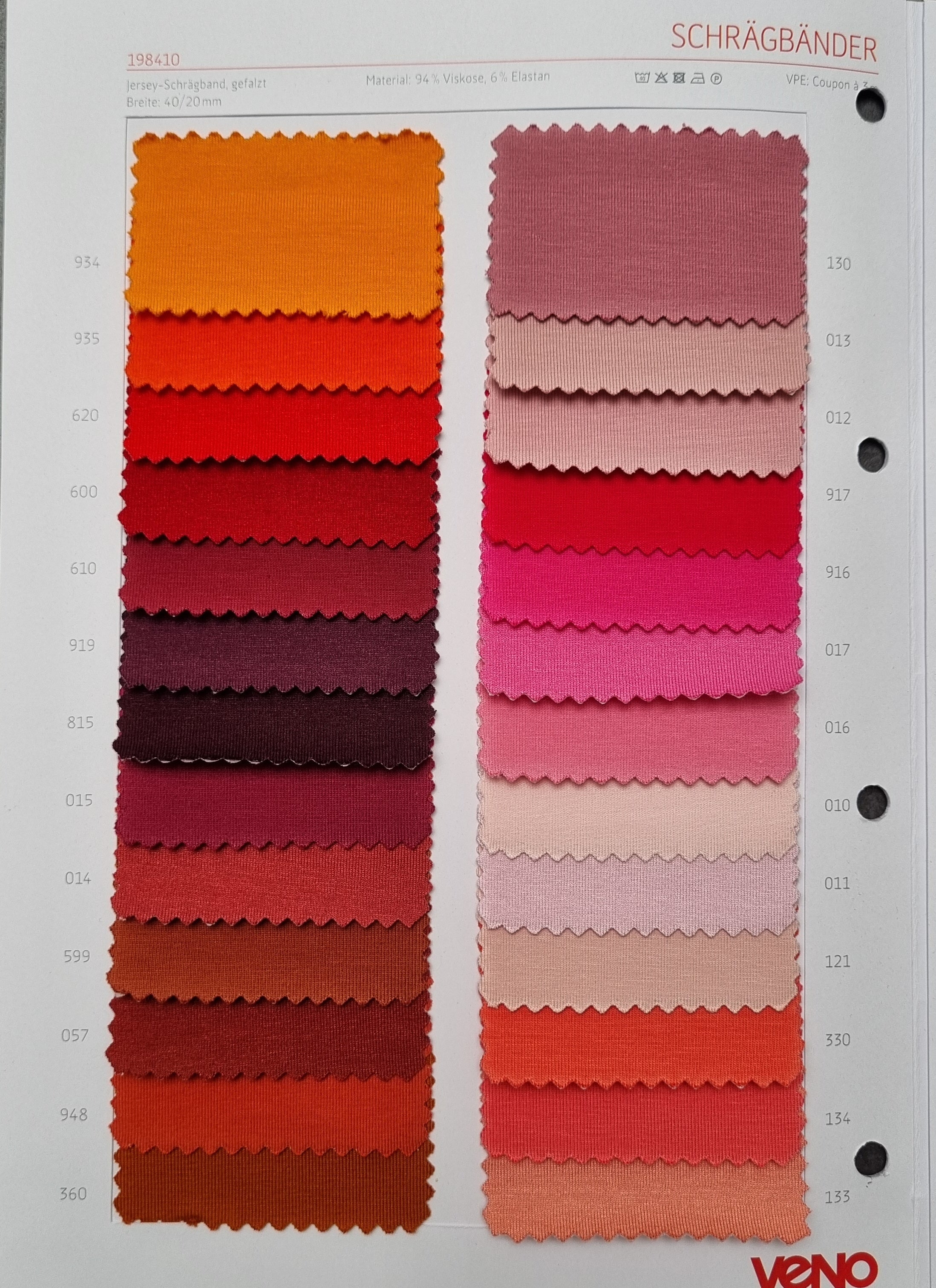 Viskoseschrägband 40/20 viele Farben Bänder OAKI DOKI Malu - Stoffhaus
