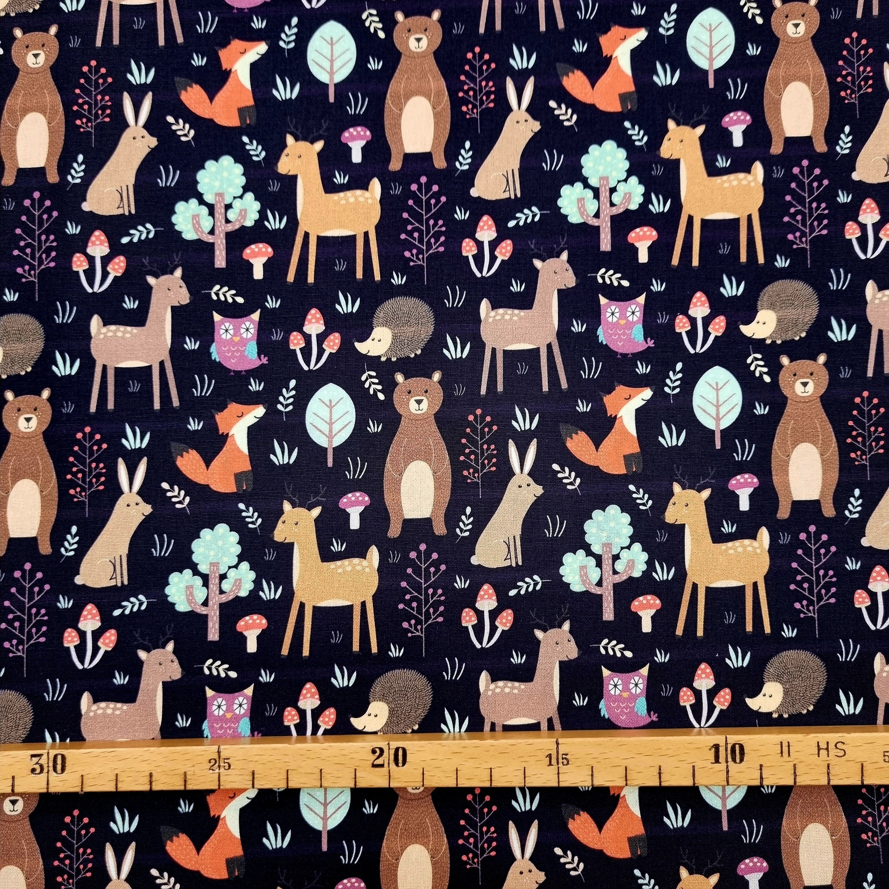 Waldtiere Baumwolldruck Webstoff Swafing Malu - Stoffhaus